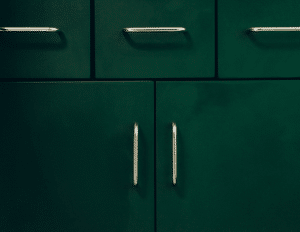green cabinets